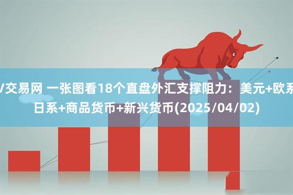V交易网 一张图看18个直盘外汇支撑阻力：美元+欧系日系+商品货币+新兴货币(2025/04/02)
