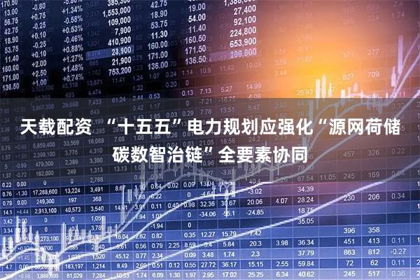 天载配资  “十五五”电力规划应强化“源网荷储碳数智治链”全要素协同