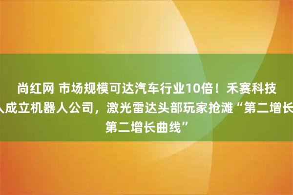 尚红网 市场规模可达汽车行业10倍！禾赛科技创始人成立机器人公司，激光雷达头部玩家抢滩“第二增长曲线”